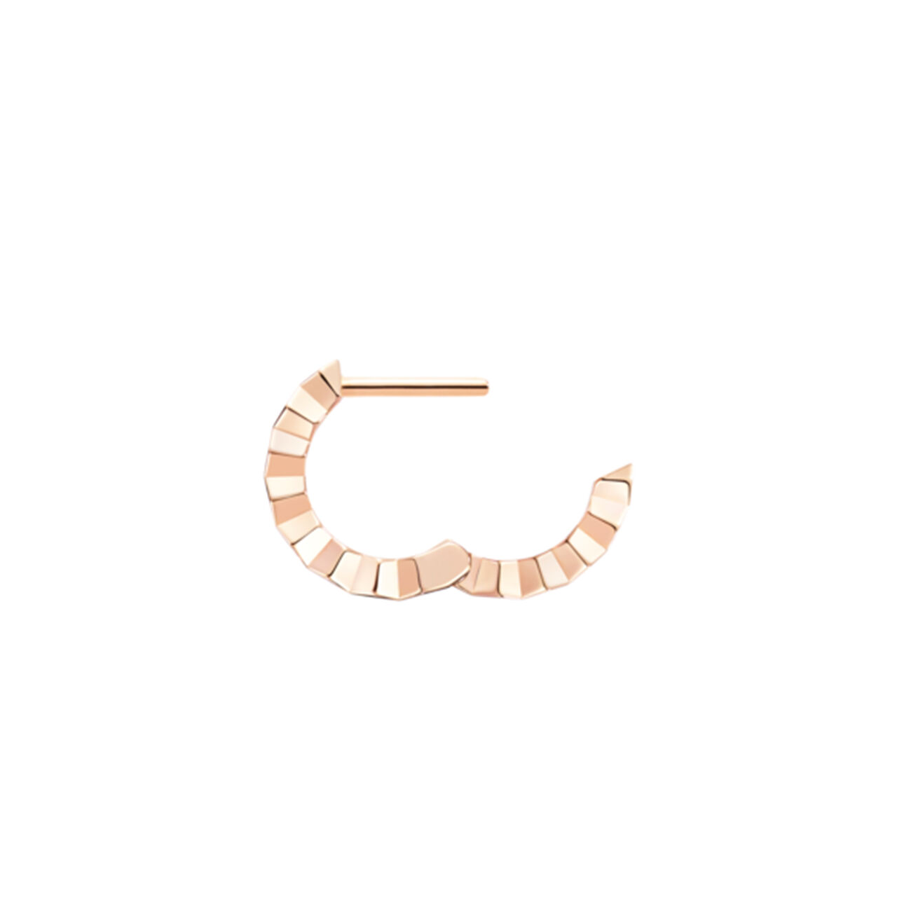 Side profile of Chaumet Bee My Love extra small rose gold and diamond single earring image number 2