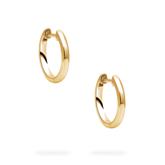 Birks Essentials Yellow Gold Huggie Earrings, 15 mm image number 3