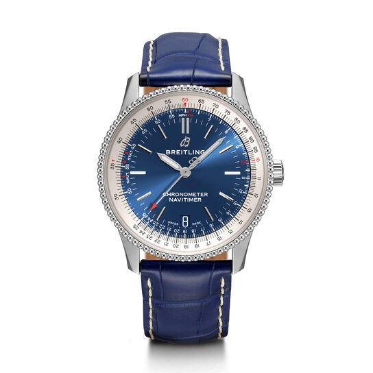 maison birks breitling navitimer automatic 38 steel blue tang type a17325211c1p1 image number 0