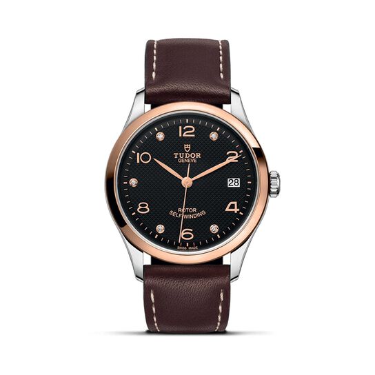 Tudor 1926 Boîtier en acier 36 mm^ cadran noir serti de diamants image number 0