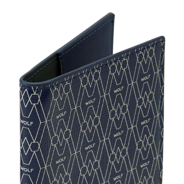 Porte passeport Signature bleu