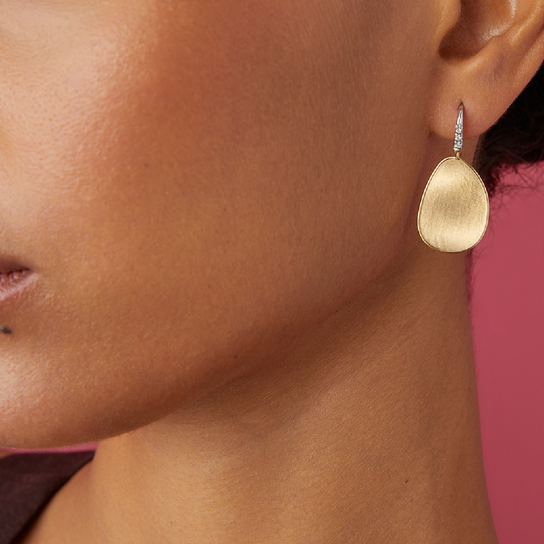 Marco Bicego Lunaria Yellow Gold Earrings On Model image number 1