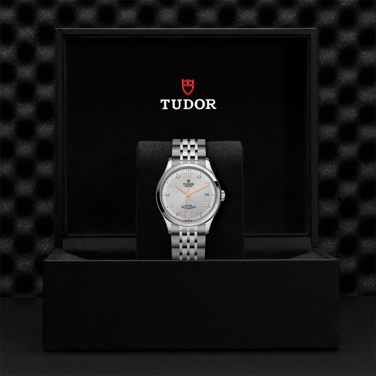 TUDOR 1926 36 mm automatique en acier inoxydable et diamants en boîte image number 4