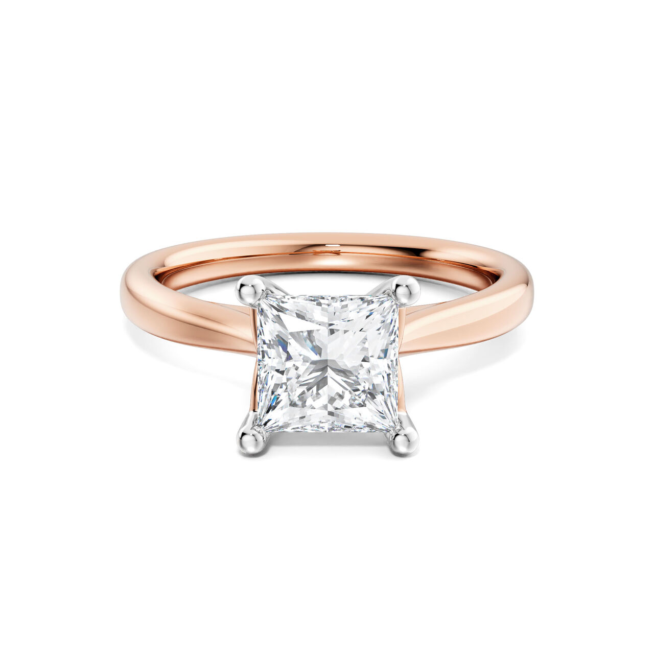 Birks 1879 Princess-Cut Solitaire Diamond Engagement Ring in Rose Gold image number 0