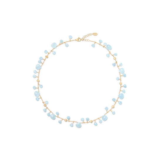 Paradise Yellow Gold and Aquamarine Necklace image number 0