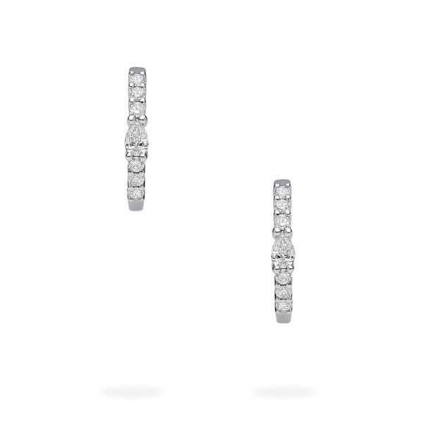 White Gold Diamond Hoop Earrings