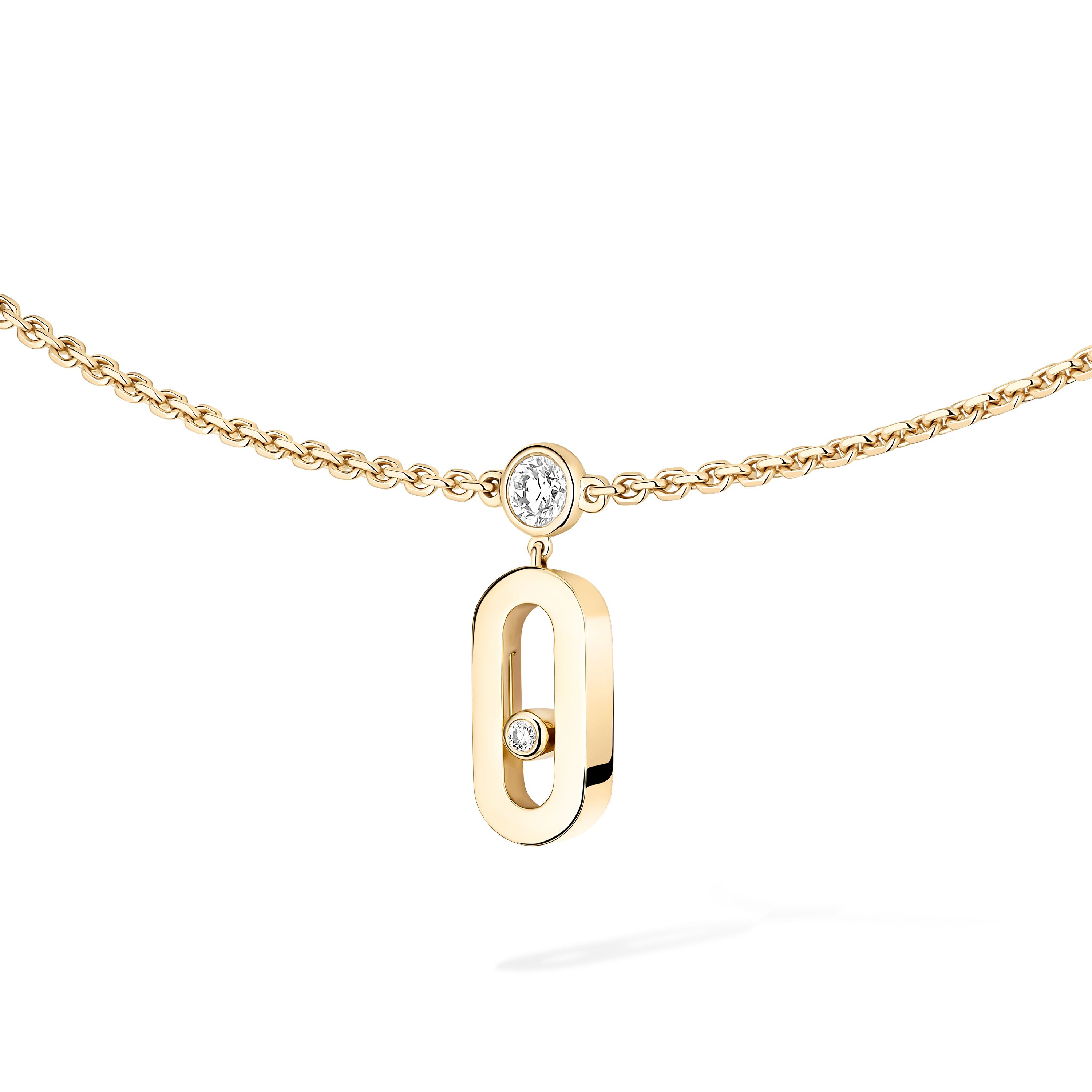 Move Uno Yellow Gold and Diamond Chocker