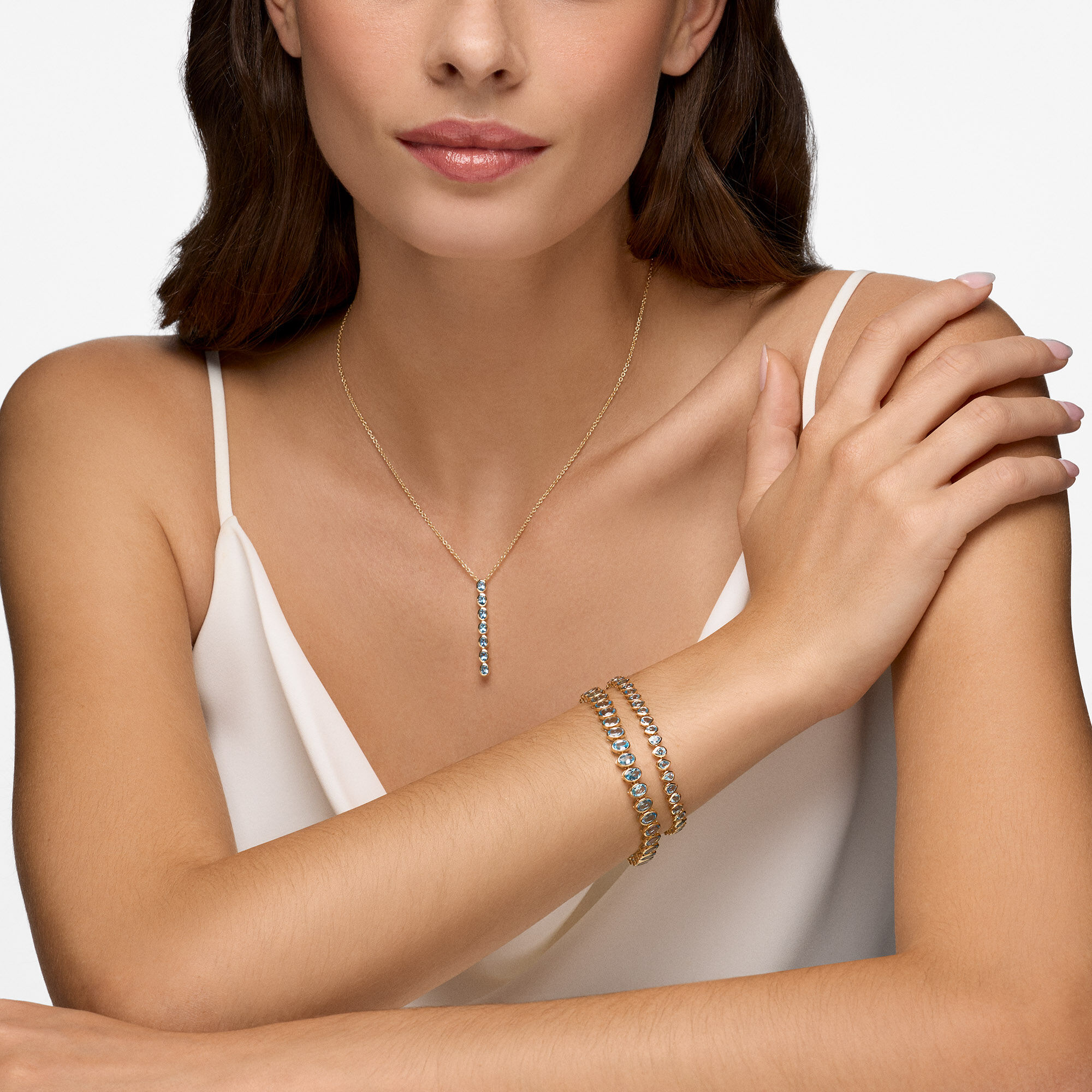 Topaz Bezel Set Bracelet