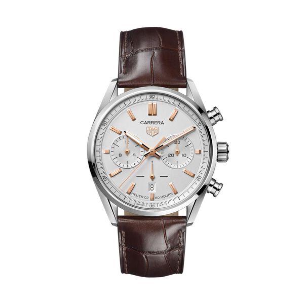 Carrera 42 mm chronographe automatique en acier inoxydable