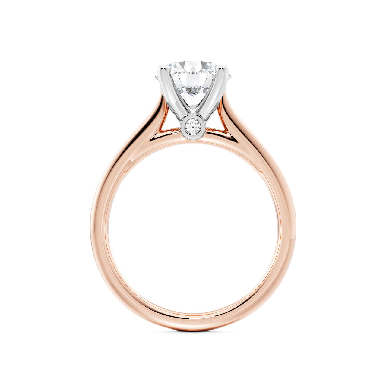 Birks 1879 Rose Gold Round Solitaire Diamond Engagement Ring image number 1