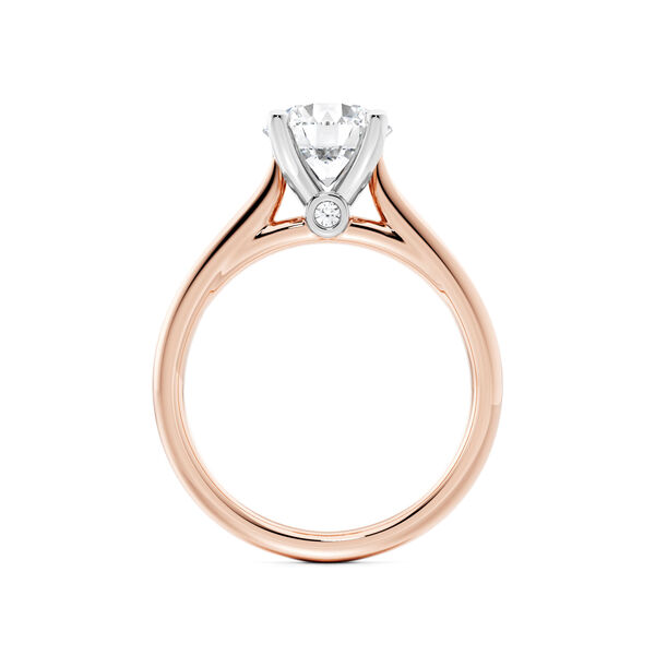 Rose Gold Round Solitaire Diamond Engagement Ring