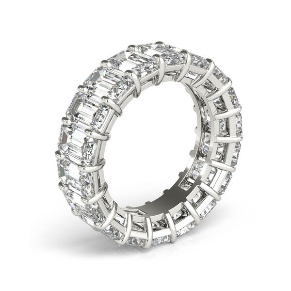 Alliance platine et diamants taille émeraude 5.06 ct