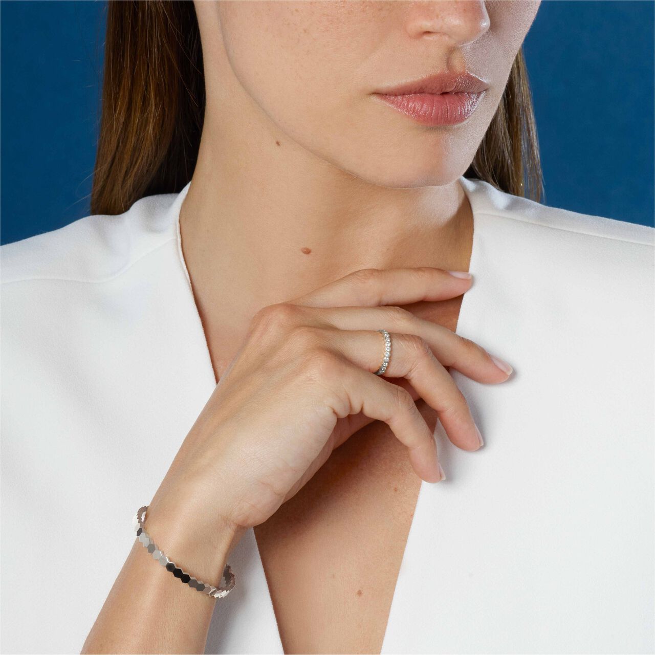 Chaumet Bee My Love White Gold Bangle 83435 on Model image number 1