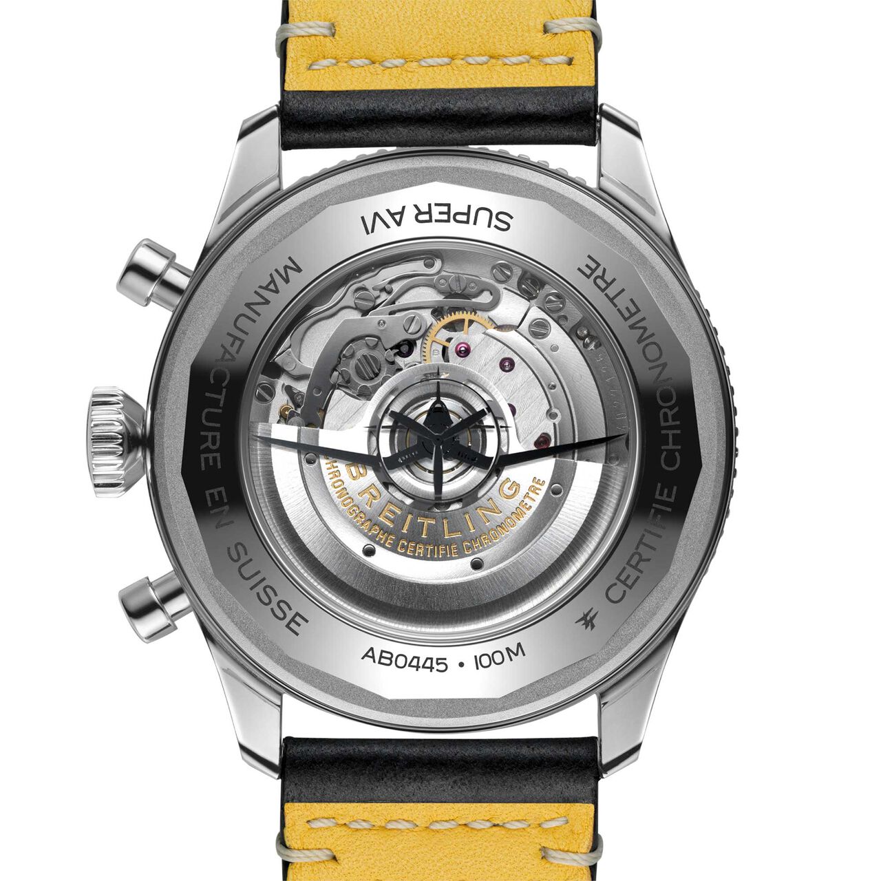 breitling super avi b04 gmt 46 corsair steel ab04451a1c1x1 back image number 1