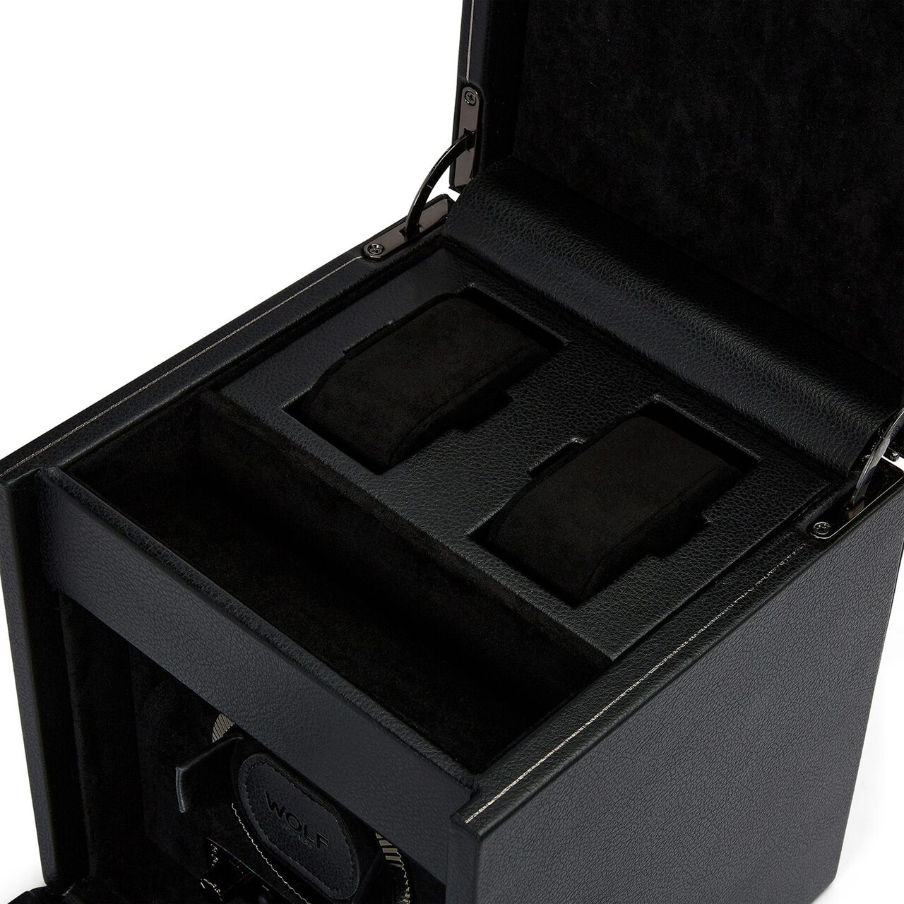 WOLF British Racing Black 1 Piece Watch Winder with Storage -  Winder image number 3