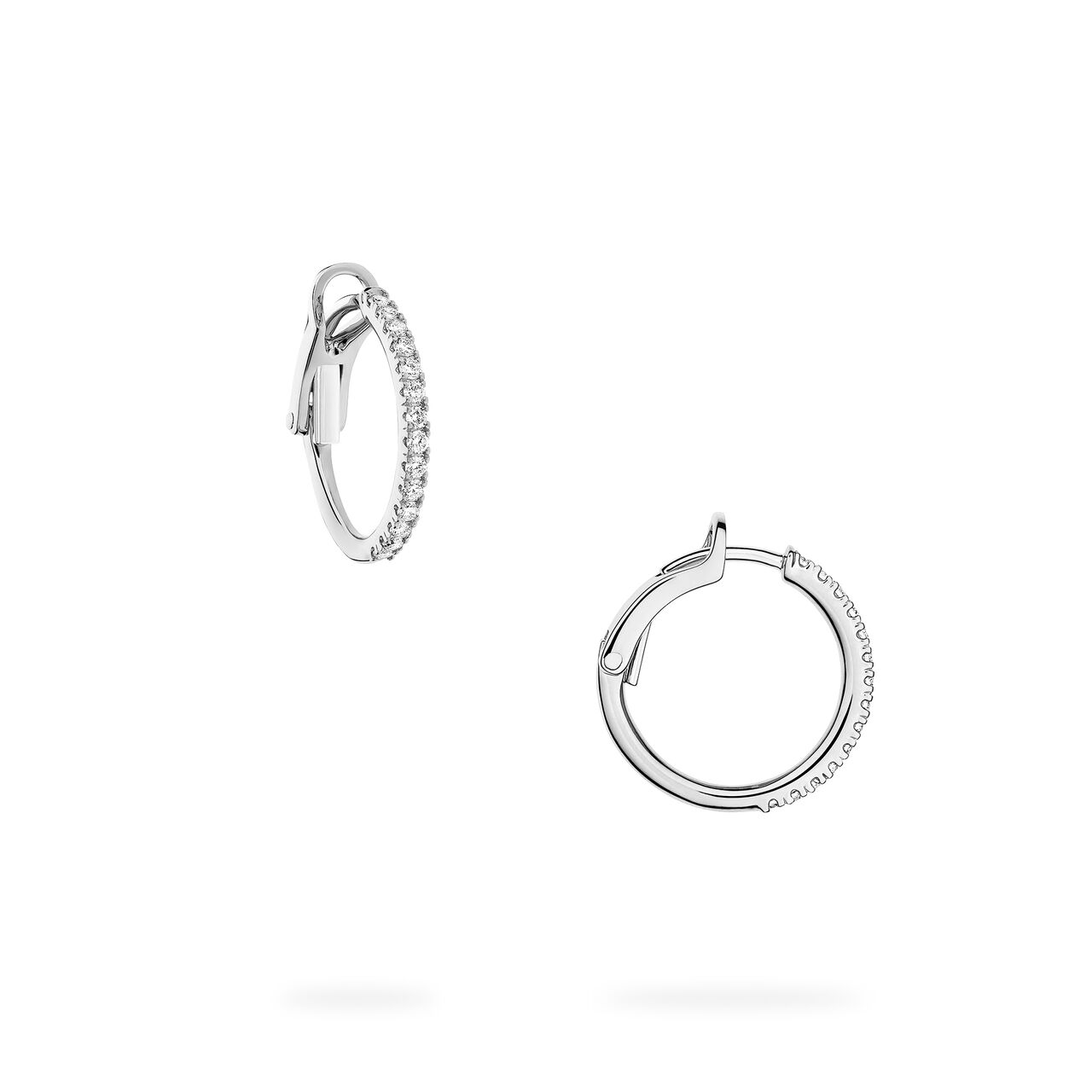 7/8 Inch Round Byzantine Hoop Earrings, Real 14K Yellow Gold, Snap Closure, Made In Turkey