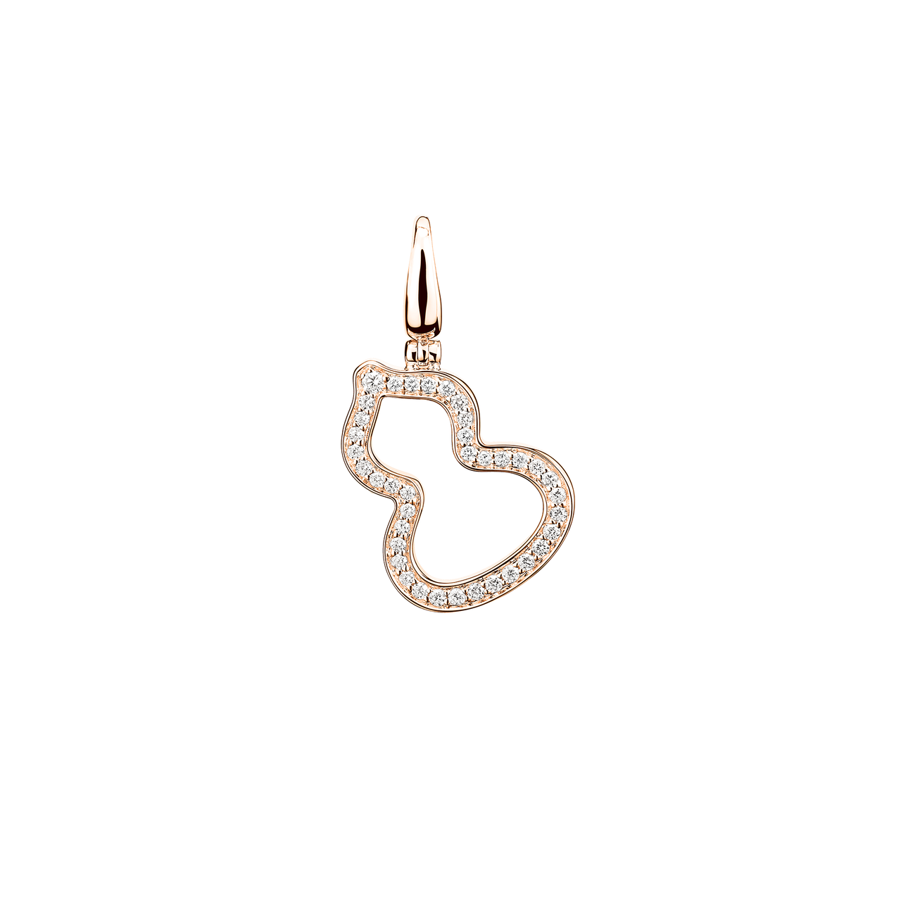 Qeelin Small Wulu Rose Gold Charm with Diamonds WU030OPDRGD image number 0
