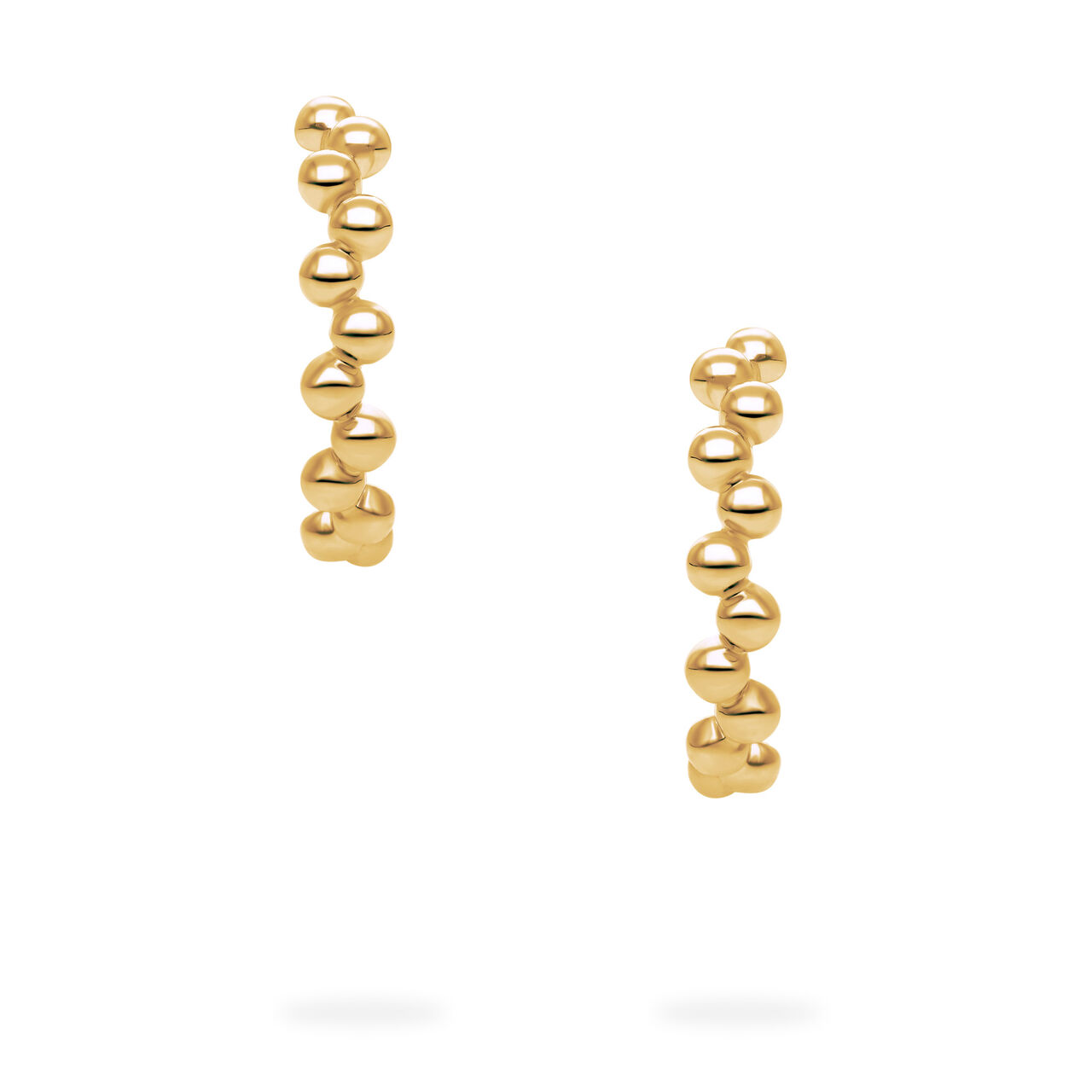 Birks Iconic Yellow Gold Splash 18 mm Hoop Earrings image number 2
