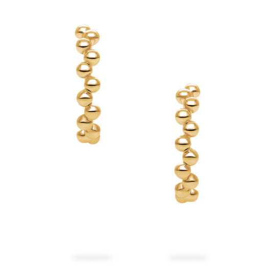 Birks Iconic Yellow Gold Splash 18 mm Hoop Earrings image number 2