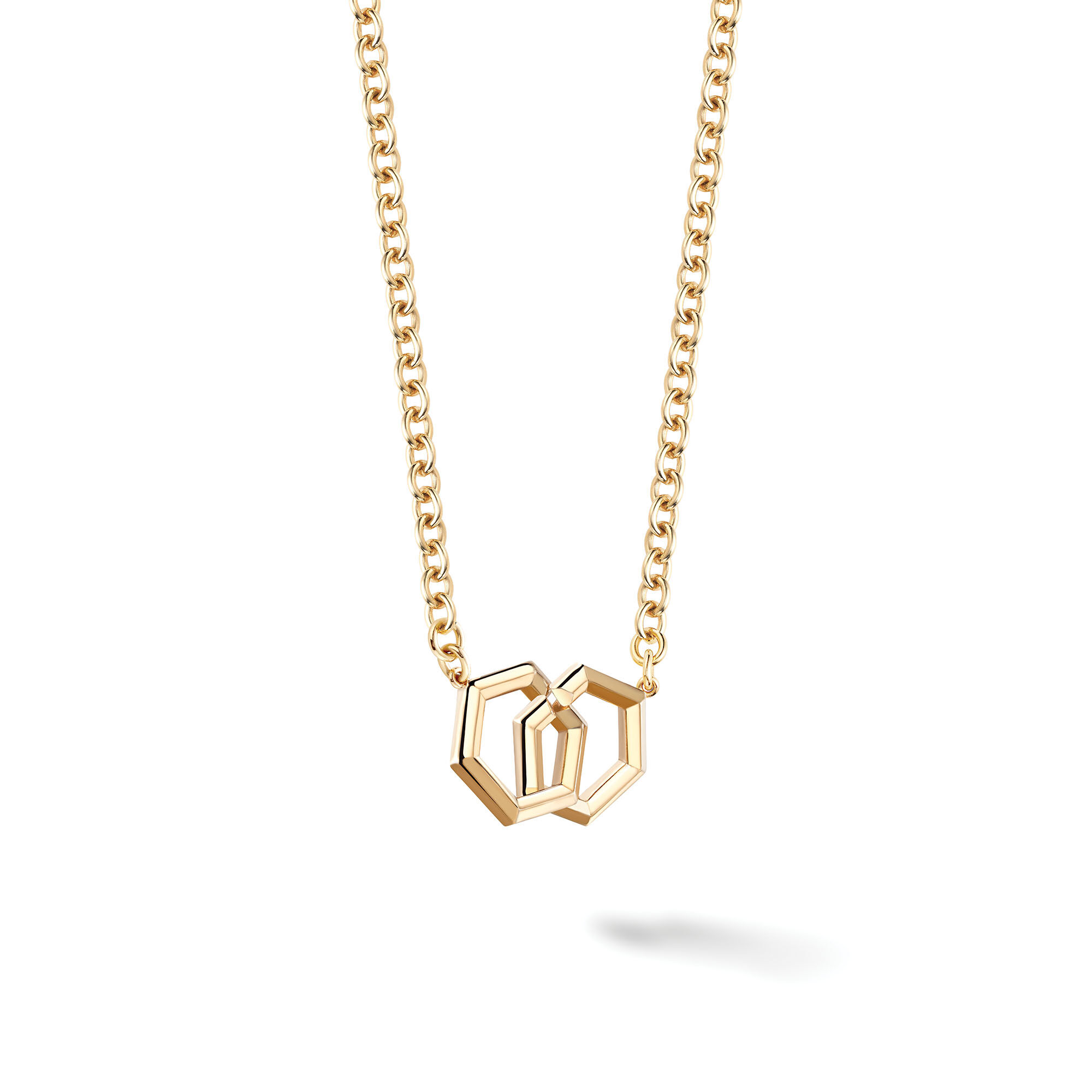 Birks Bee Chic 18k Yellow Gold Interlock Necklace