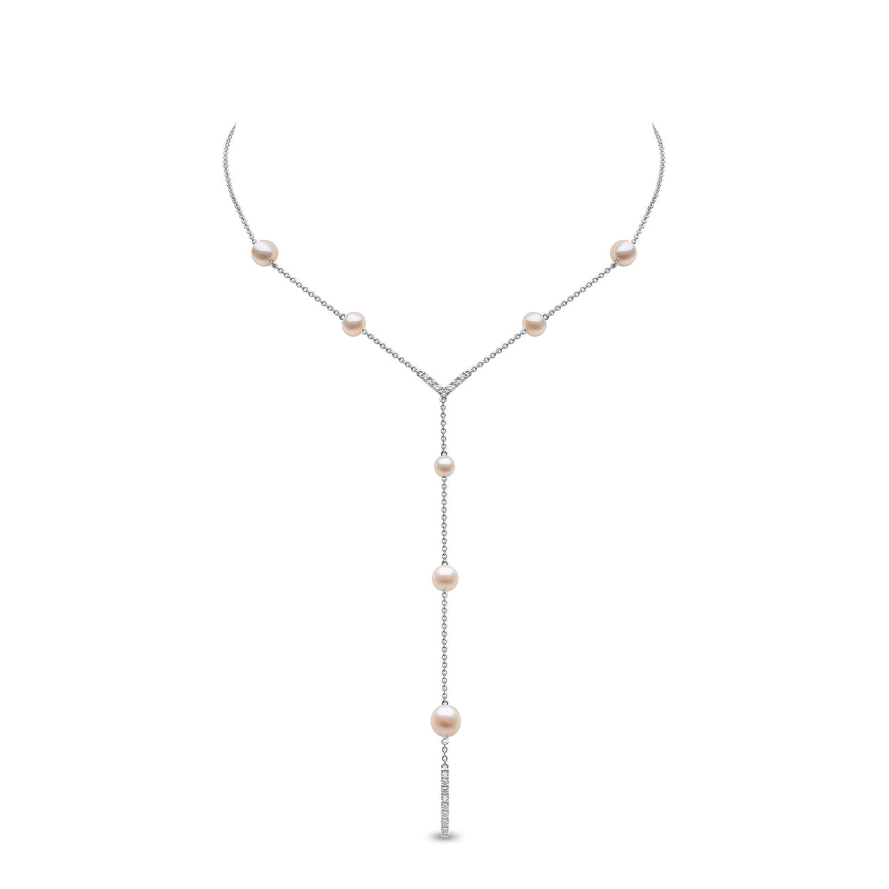 yoko london trend white gold pearl lariat necklace q2091nlet 7f front image number 0