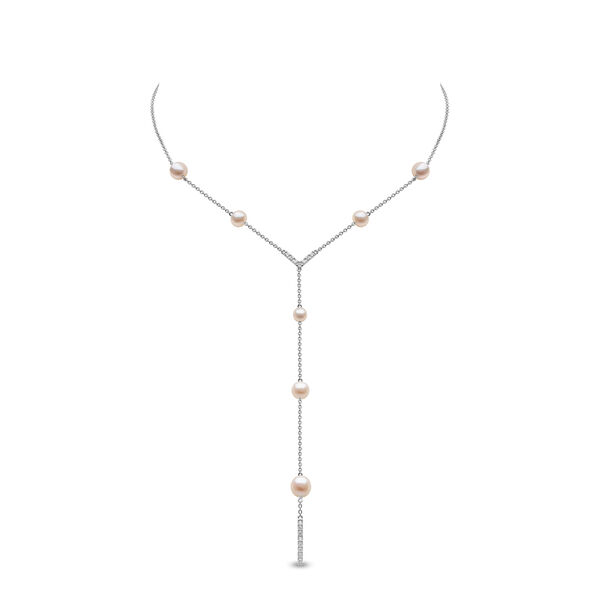 Collier Trend en or blanc avec perles et diamants