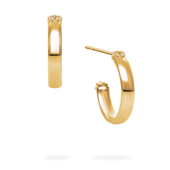 Birks Iconic Yellow Gold Muse 15 mm Hoop Earrings image number 0