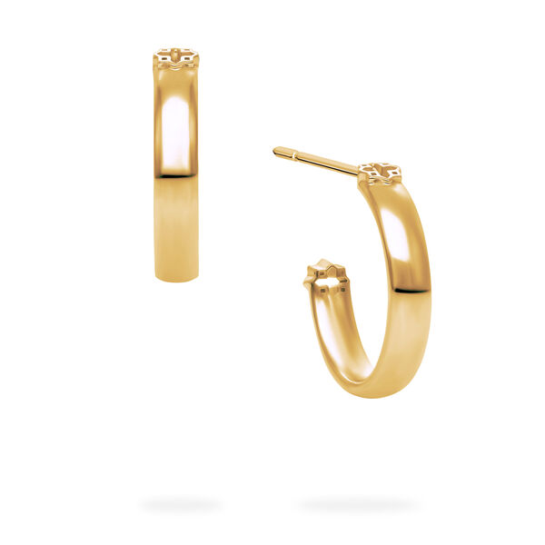 Yellow Gold Muse 15 mm Hoop Earrings