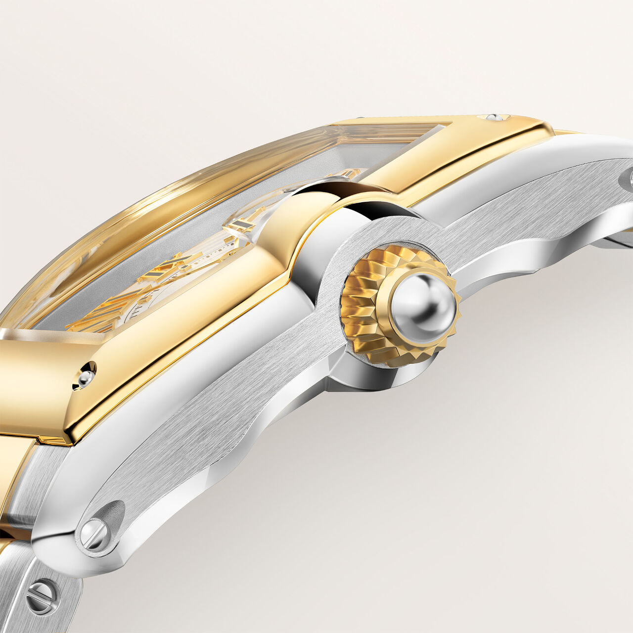 Cartier Roadster Large Automatic 47 X 39 mm Stainless Steel and Yellow Gold image number 4