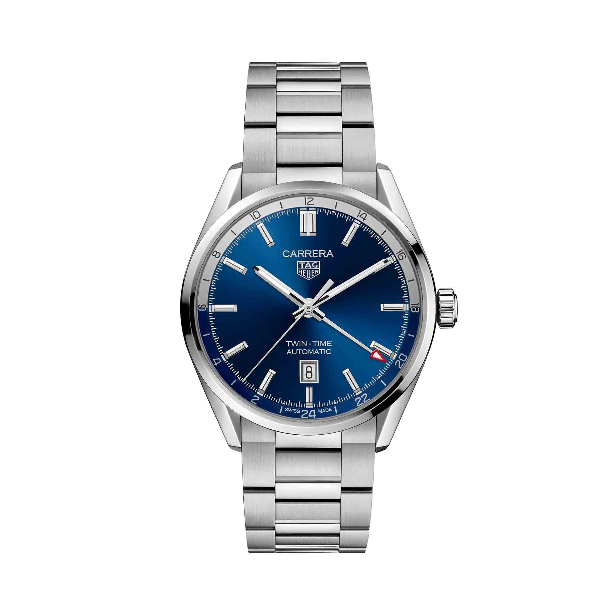 TAG Heuer Carrera Automatic Twin Time 41 mm Stainless Steel WBN201A.BA0640