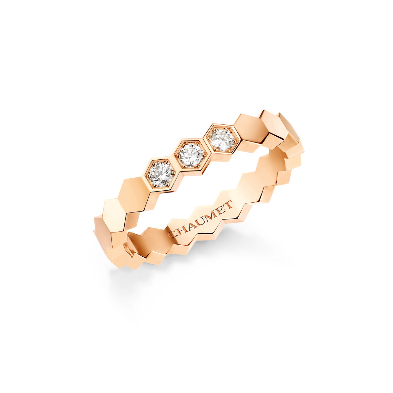 maison birks chaumet bee my love 3 5mm rose gold diamond ring 083361 image number 0