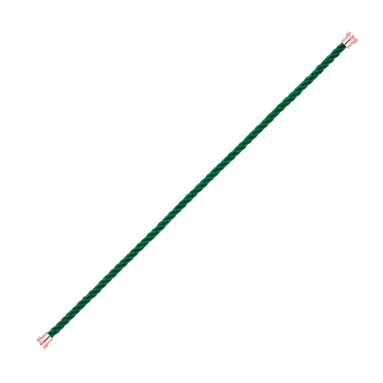 Fred Rose Gold Plated Stainless Steel Medium Green Cable 6B1088 image number 0