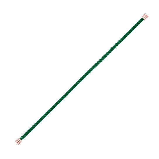 Fred Rose Gold Plated Stainless Steel Medium Green Cable 6B1088 image number 0