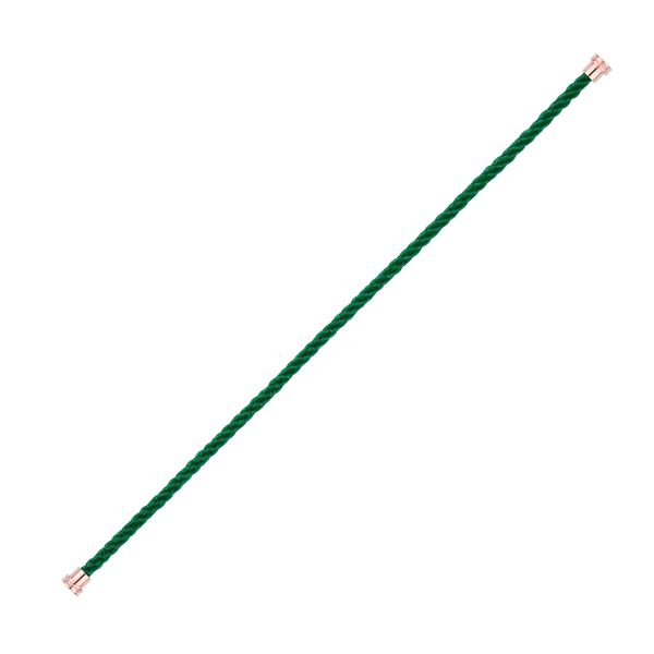 Rose Gold Plated Stainless Steel Medium Green Cable