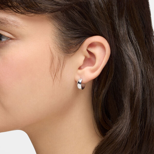Sterling Silver 13&times;5 mm Hoop Earrings