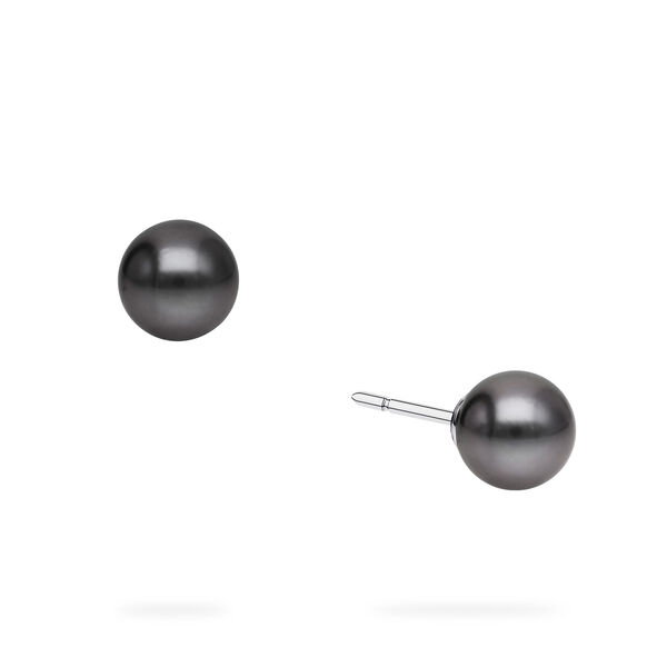 Boucles d'oreilles en perles de Tahiti de 8,5 &agrave; 9 mm, en or blanc