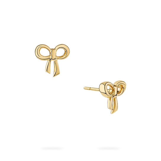 Birks Essentiels boucles d'oreilles en forme de n&oelig;ud en or jaune pour enfants image number 0
