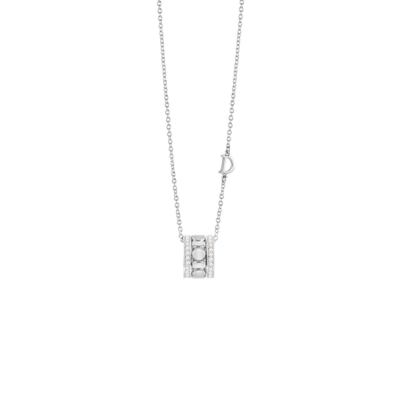 Damiani Belle Époque Reel White Gold and Diamond Pavé Pendant 20094034 Front image number 0