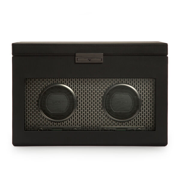Axis Powder Coat Grey 2 Piece Watch Winder with Storage