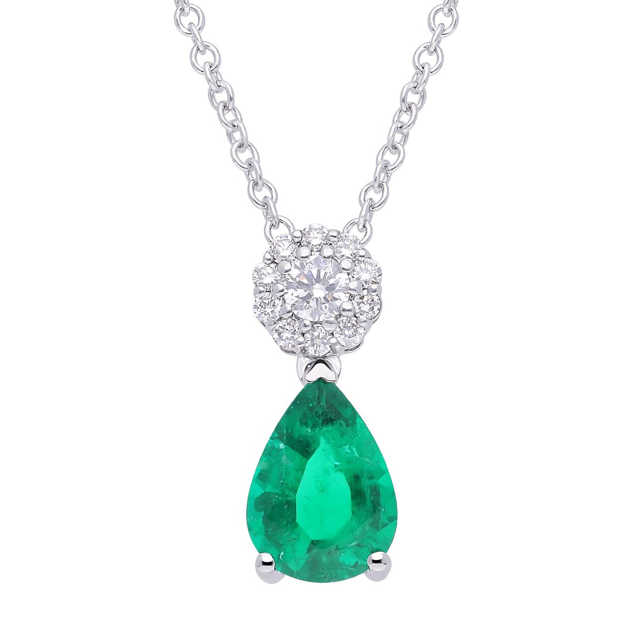 maison birks salon emerald teardrop pendant sg13108p em front image number 0