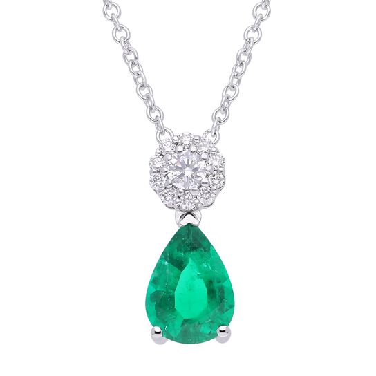 maison birks salon emerald teardrop pendant sg13108p em front image number 0