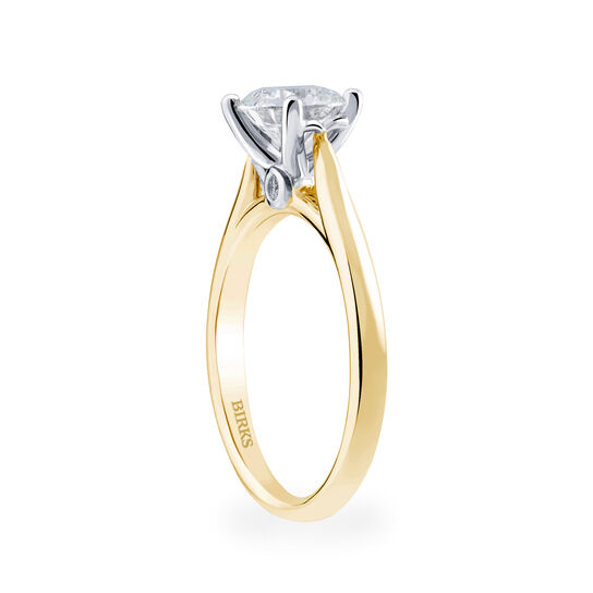 Round Solitaire Diamond Engagement Ring image number 1
