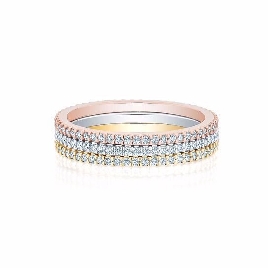 Stackable Yellow Gold and Diamond Rosée du Matin Ring-5 image number 2