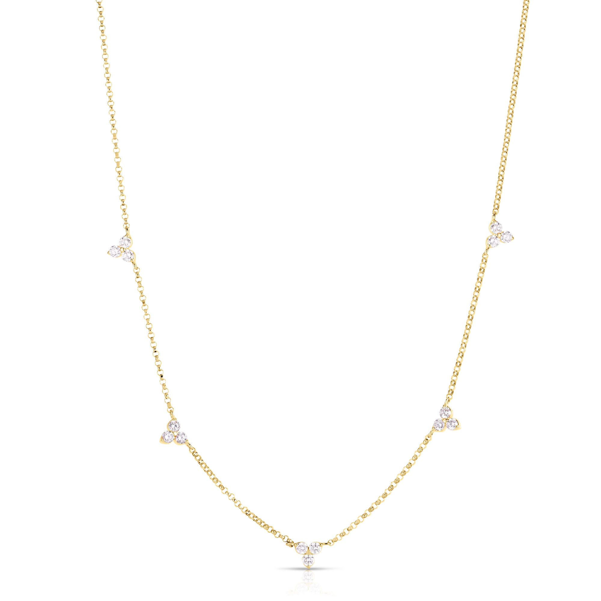 Roberto coin clearance bezel diamond necklace