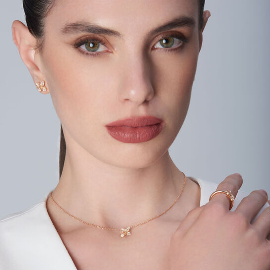 Pasquale Bruni Petit Garden Micro Rose Gold and Diamond Pav&eacute; Pendant 16795R image number 1