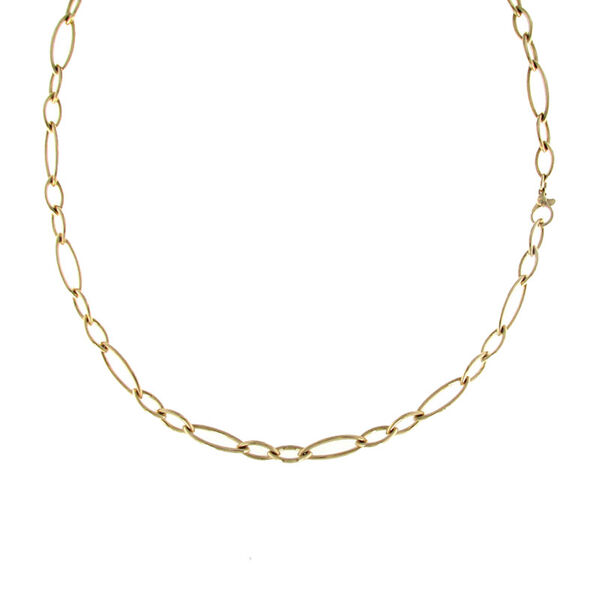 Classic Gold Yellow Gold Oval Link Chain Necklace
