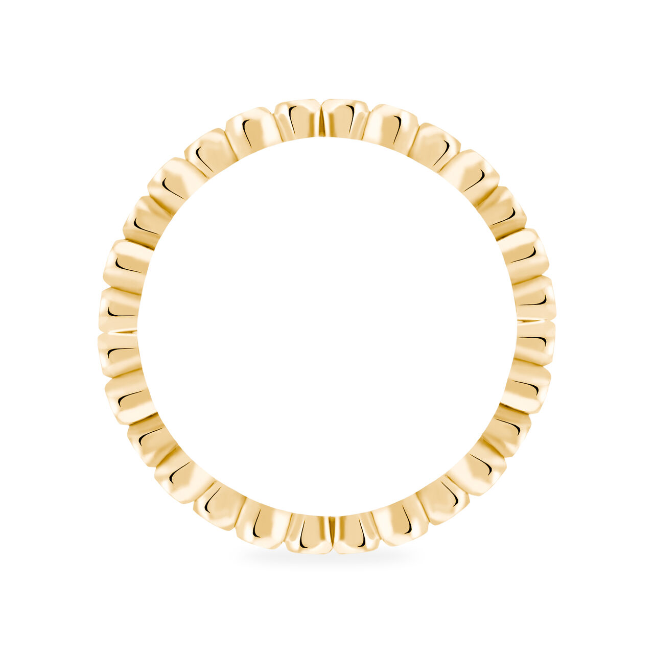 Stackable Yellow Gold and Diamond Splash Ring image number 3