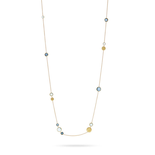 Jaipur Color Yellow Gold Topaz Long Necklace