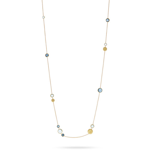 Jaipur Color collier long en or jaune et topaze