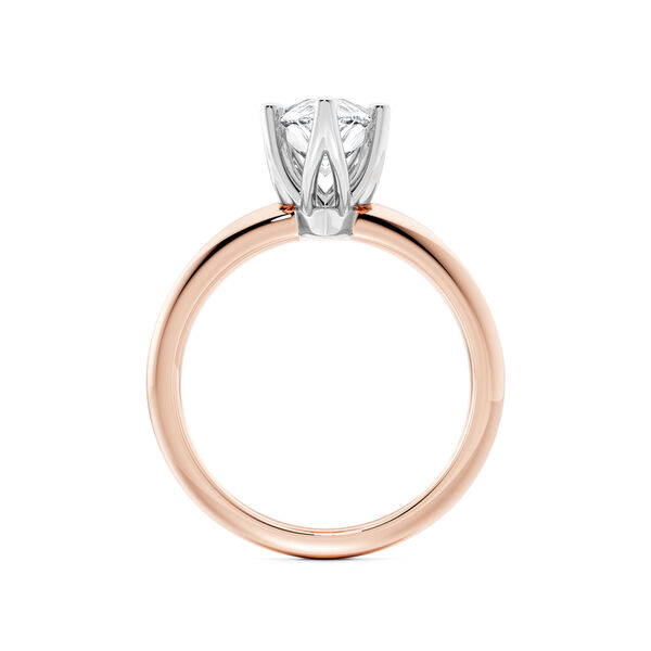 Pear-Cut Solitaire Diamond Engagement Ring in Rose Gold